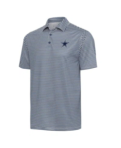 Antigua Men's Navy/white Dallas Cowboys Skills Polo Shirt In Blue