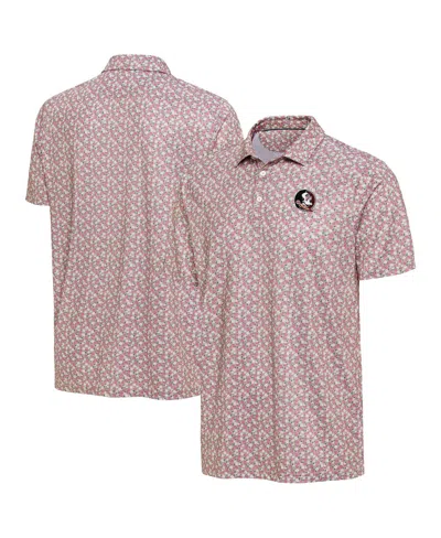 Antigua Men's Pink Florida State Seminoles Desert Dry Dogwood Polo Shirt In Multi