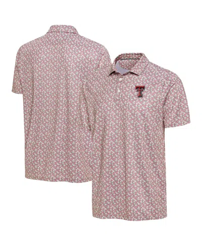 Antigua Men's Pink Texas Tech Red Raiders Desert Dry Dogwood Polo Shirt