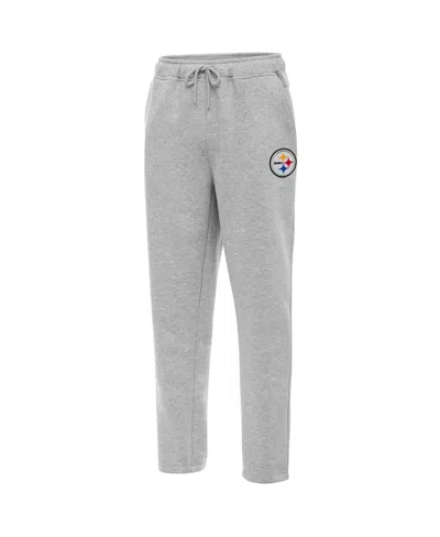 Antigua Men's Pittsburgh Steelers Victory Brushed-back Fleece Zippered Back Pocket Sweatpants In Multi