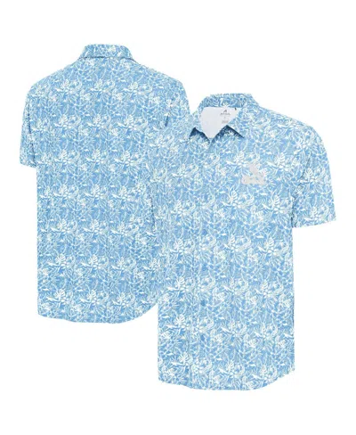 Antigua Men's Powder Blue St. Louis Cardinals Resort Button-up Shirt
