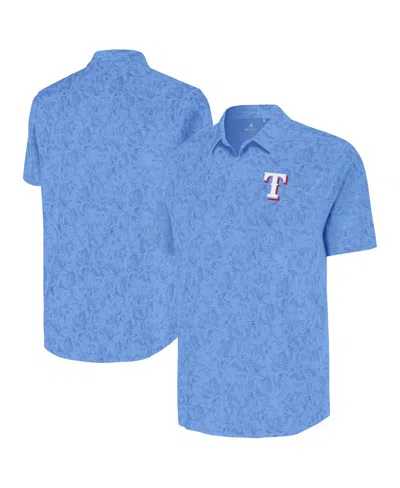 Antigua Powder Blue Texas Rangers Lush Button-up Shirt