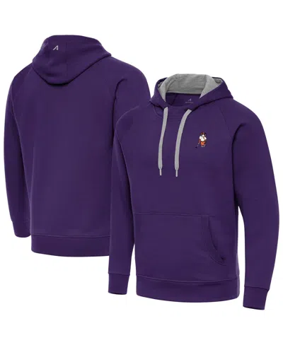 Antigua Men's Purple Clemson Tigers Golfer Victory Raglan Pullover Hoodie