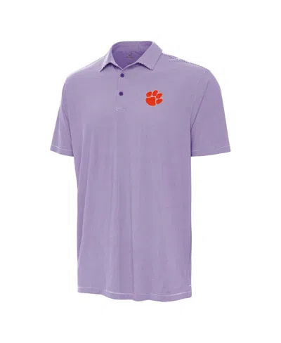 Antigua Men's Purple Clemson Tigers Twine Polo Shirt