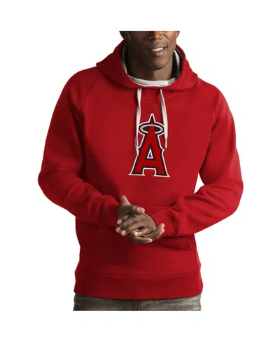 Antigua Men's Red Los Angeles Angels Victory Pullover Hoodie