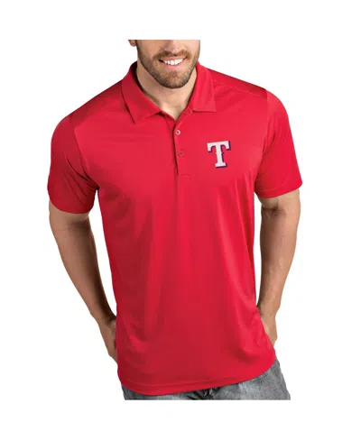 Antigua Men's Red Texas Rangers Tribute Polo