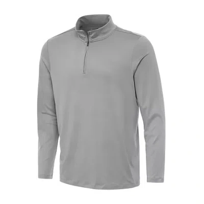 Antigua Men's Reprocess 1/4 Zip Pullover Mens Lightweight Track Jacket In Gray