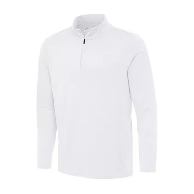 Antigua Men's Reprocess 1/4 Zip Pullover Mens Lightweight Track Jacket In White