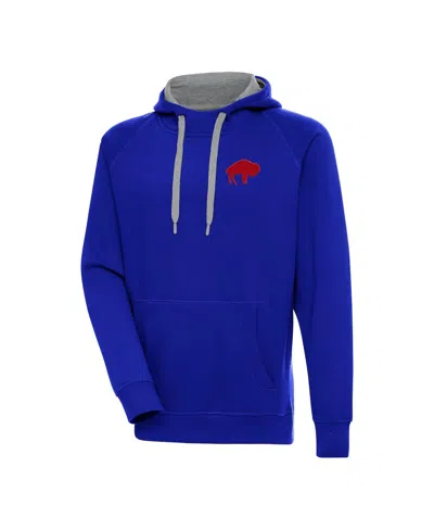 Antigua Men's Royal Buffalo Bills Throwback Logo Victory Pullover Hoodie In Multi