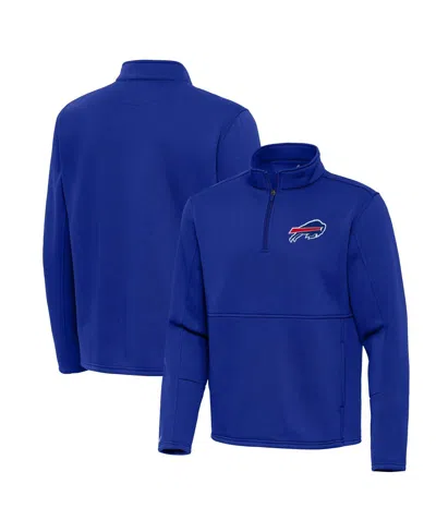 Antigua Men's Royal Buffalo Bills Twist Quarter-zip Pullover Jacket In Blue