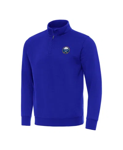 Antigua Men's Royal Buffalo Sabres Reprocess Quarter-zip Sweatshirt In Blue