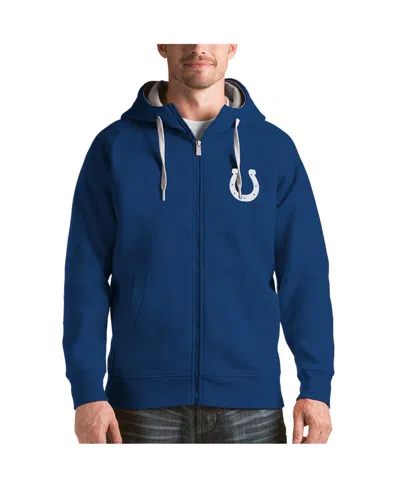Antigua Men's Royal Indianapolis Colts Victory Full-zip Hoodie