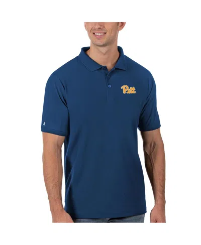 Antigua Men's Royal Pitt Panthers Legacy Pique Polo Shirt In Blue