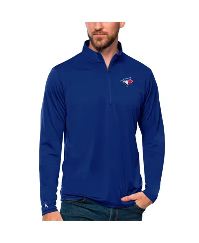 Antigua Men's Royal Toronto Blue Jays Tribute Quarter-zip Pullover Top