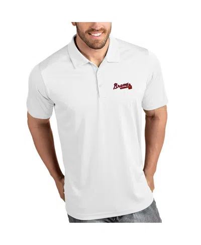 Antigua Men's White Atlanta Braves Tribute Polo