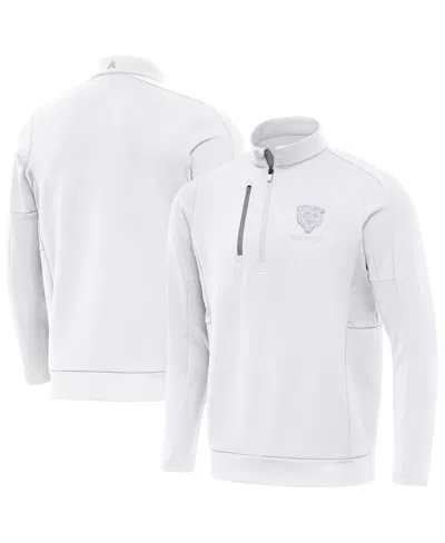 Antigua Men's White Chicago Bears Generation Quarter-zip Jacket