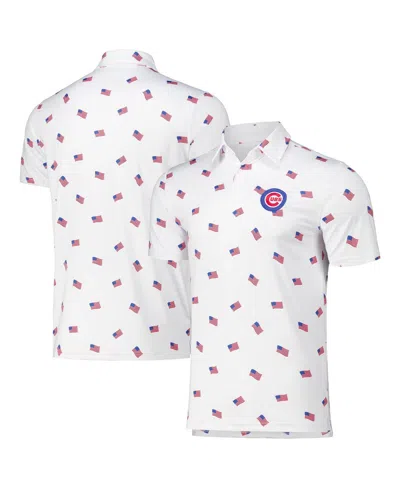 Antigua Men's White Chicago Cubs Americana Polo