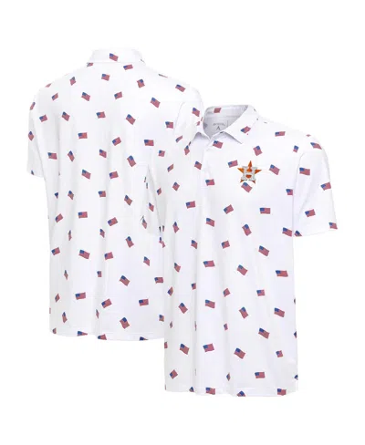 Antigua Men's White Boston Red Sox Americana Polo