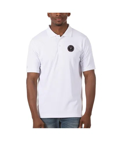 Antigua Men's White Inter Miami Cf Legacy Pique Polo Shirt