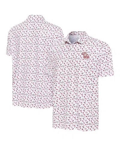 Antigua Men's White Kansas Jayhawks Independence Day Polo Shirt