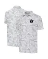 Antigua Men's White Las Vegas Raiders Collide Polo In White