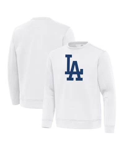 Antigua Men's White Los Angeles Dodgers Relevant Lightweight Pullover Sweatshirt