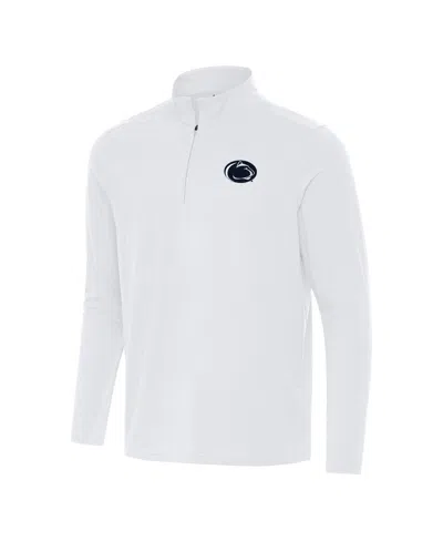 Antigua Men's White Penn State Nittany Lions Intent Quarter-zip Sweatshirt