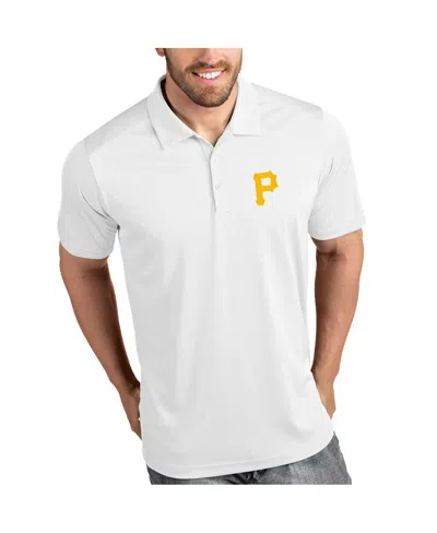 Antigua Men's White Pittsburgh Pirates Tribute Polo