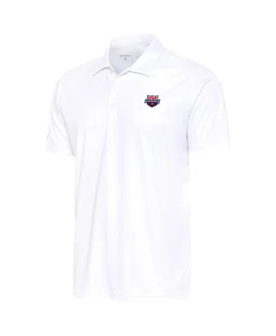 Antigua Men's White Usa Swimming Tribute Polo Shirt