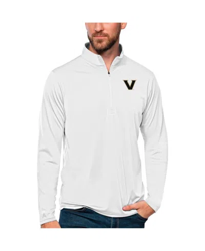 Antigua Men's White Vanderbilt Commodores Tribute Quarter-zip Sweatshirt