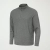 Antigua Mens Long Sleeve Active Quarter-zip Pullover In Gray