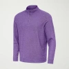 Antigua Mens Long Sleeve Active Quarter-zip Pullover In Purple