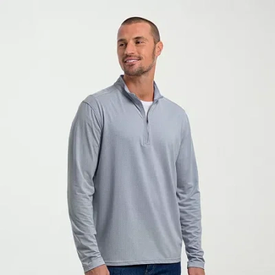 Antigua Mens Mock Neck Long Sleeve Active Quarter-zip Pullover In Animal Print