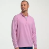 Antigua Mens Mock Neck Long Sleeve Active Quarter-zip Pullover In Pink