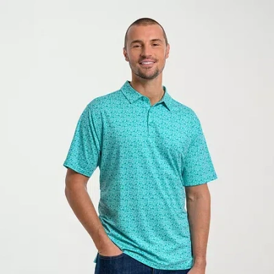 Antigua Mens Regular Fit Short Sleeve Polo Shirt In Animal Print