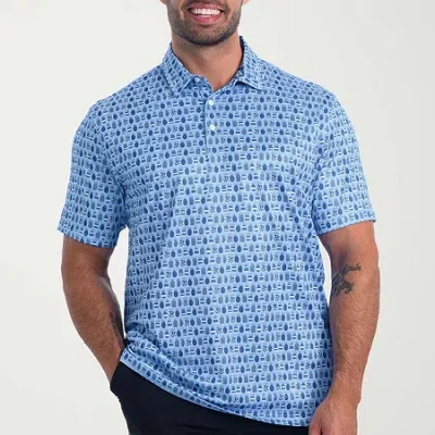 Antigua Mens Regular Fit Short Sleeve Polo Shirt In Multi