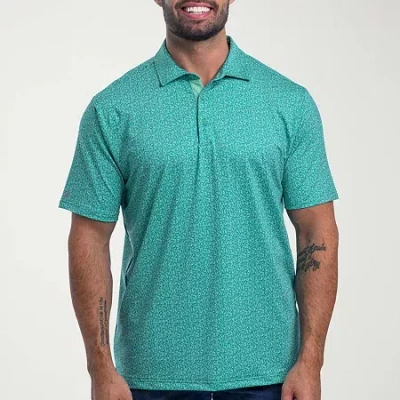 Antigua Mens Regular Fit Short Sleeve Polo Shirt In Green