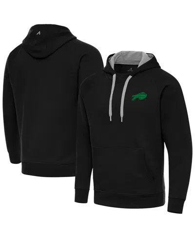 Antigua Men's Black Buffalo Bills St. Patrick's Day Victory Pullover Hoodie