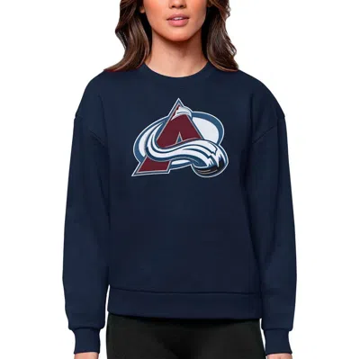 Antigua Navy Colorado Avalanche Primary Logo Team Logo Victory Crewneck Pullover Sweatshirt