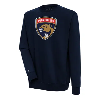 Antigua Navy Florida Panthers Victory Pullover Sweatshirt In Blue