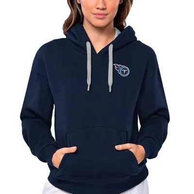 Antigua Navy Tennessee Titans Victory Pullover Hoodie In Blue