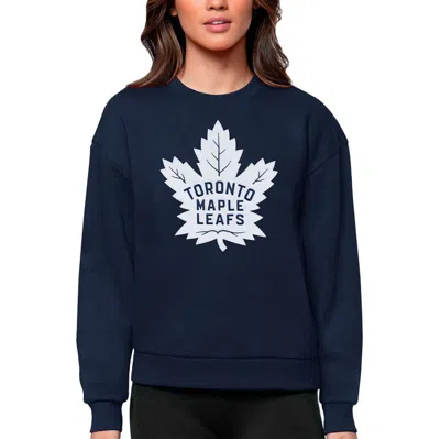 Antigua Navy Toronto Maple Leafs Primary Logo Team Logo Victory Crewneck Pullover Sweatshirt