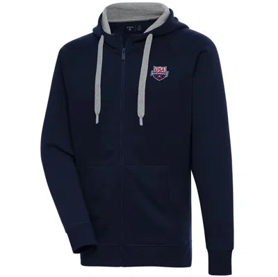 Antigua Navy Usa Swimming Victory Full-zip Hoodie