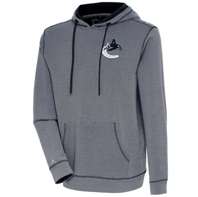 Antigua Navy Vancouver Canucks Axe Bunker Tri-blend Pullover Hoodie In Gray