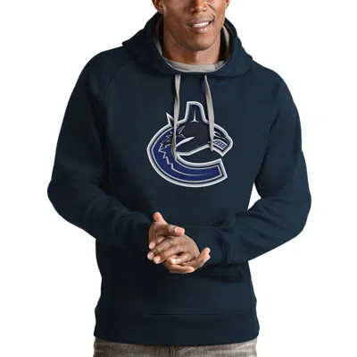Antigua Navy Vancouver Canucks Logo Victory Pullover Hoodie In Green
