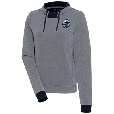 Antigua Navy Vancouver Whitecaps Fc Axe Bunker Tri-blend Pullover Hoodie In Gray