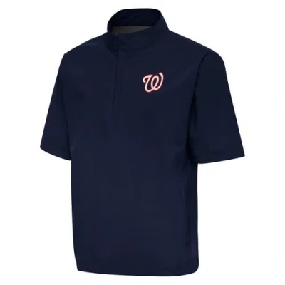 Antigua Navy Washington Nationals Brisk Quarter-zip Wind Shirt