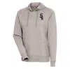 ANTIGUA ANTIGUA OATMEAL CHICAGO WHITE SOX ACTION PULLOVER HOODIE