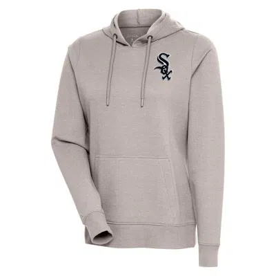 Antigua Oatmeal Chicago White Sox Action Pullover Hoodie