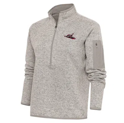 Antigua Oatmeal Richmond Flying Squirrels Fortune Half-zip Pullover Jacket